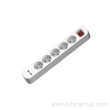 5 outlets power strip and USB type A